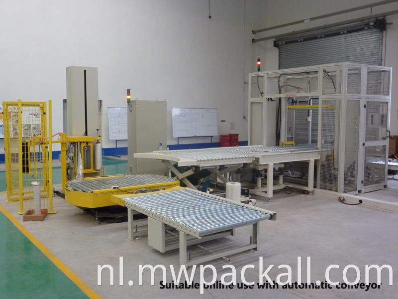 China Factory Supply Automatische Online Strech Film Pallet Wrapping Machine